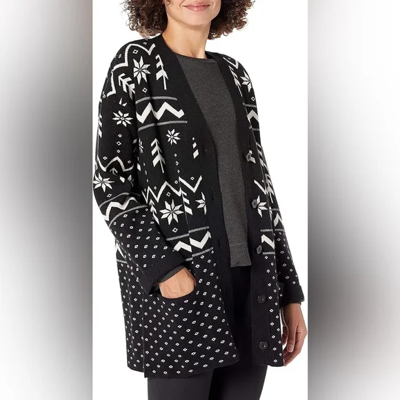 PJ Salvage Women's Loungewear Alpine Nights Cardigan warm comfy cabin sz sm - Picture 3 of 11